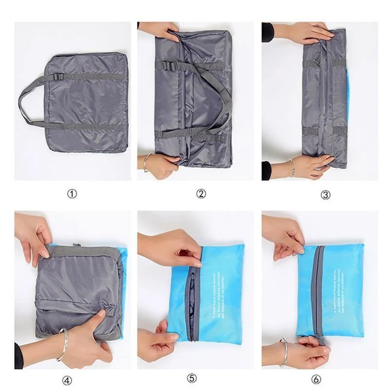 Wasserdichte Nylon Reisetaschen Organizer Verpackung Würfel Frauen Männer Große Kapazität Falten Reisetasche Gepäck Mädchen urlaub Tasche