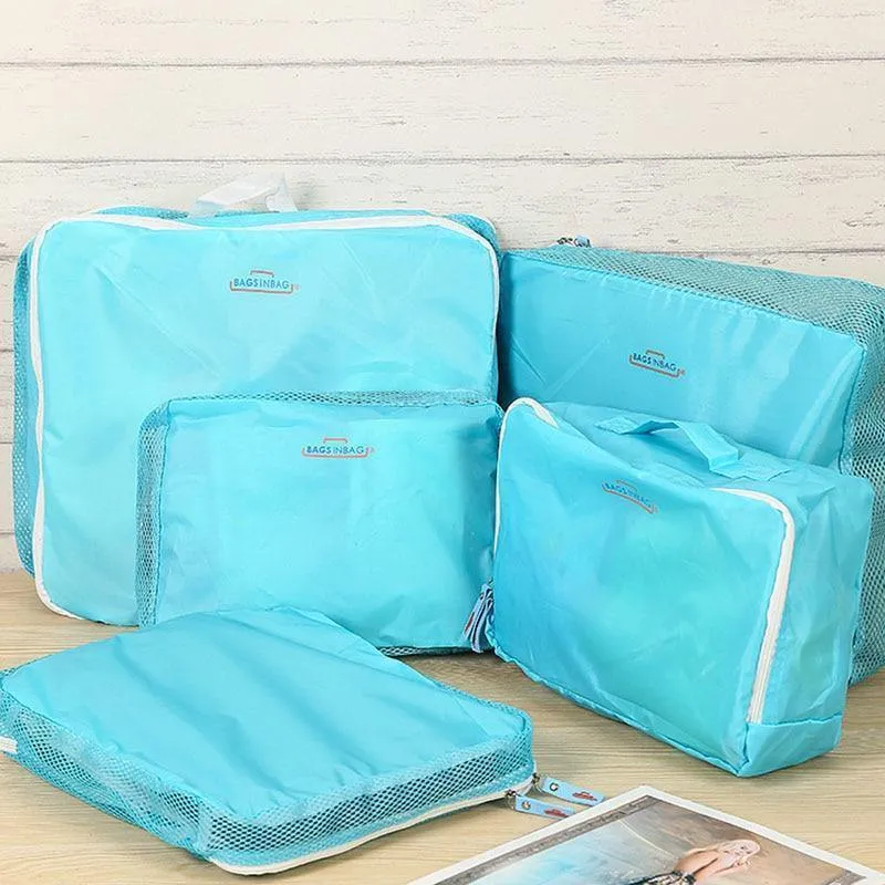 5PCS Set Mode Kleidung Organizer Reisetasche Große Kapazität Tasche Frauen Falttasche Unisex Gepäck Reisen Handtasche maßgeschneidert