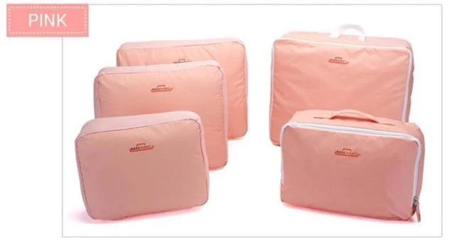 5PCS Set Mode Kleidung Organizer Reisetasche Große Kapazität Tasche Frauen Falttasche Unisex Gepäck Reisen Handtasche maßgeschneidert