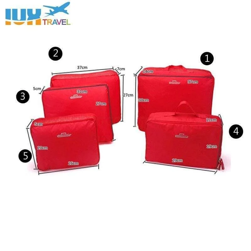 5PCS Set Mode Kleidung Organizer Reisetasche Große Kapazität Tasche Frauen Falttasche Unisex Gepäck Reisen Handtasche maßgeschneidert
