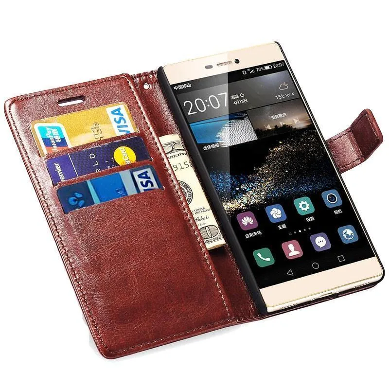 TOMKAS Brieftasche Ledertasche für Huawei P8 Lite 2015 Flip Cover Coque Telefonhüllen für Huawei P8 Lite 2015 mit Kartenhalter