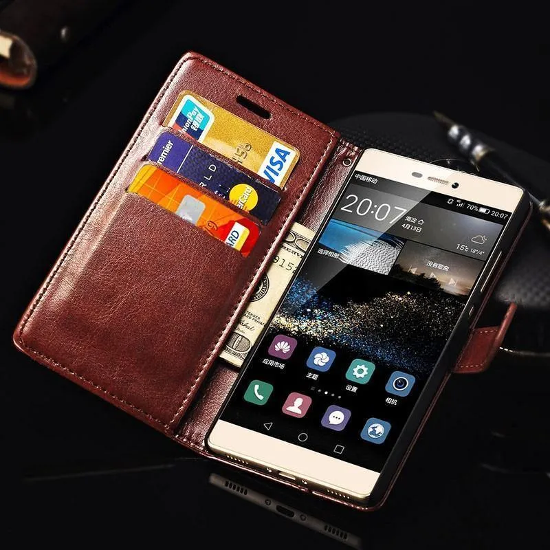 TOMKAS Brieftasche Ledertasche für Huawei P8 Lite 2015 Flip Cover Coque Telefonhüllen für Huawei P8 Lite 2015 mit Kartenhalter