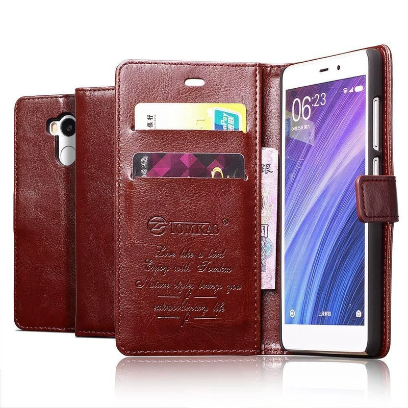 TOMKAS Telefon Fall Für Coque Xiaomi Redmi 4 Pro Redmi 4 Fällen Flip Leder Abdeckung Brieftasche Fall Für Xiaomi Redmi 4 4Pro Prime