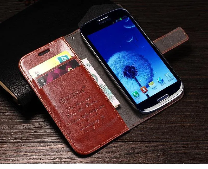 TOMKAS S3 Brieftasche PU Ledertasche Für Samsung Galaxy S3 i9300 Luxus Telefon Abdeckung Fällen KickStand Design mit Karte Halter