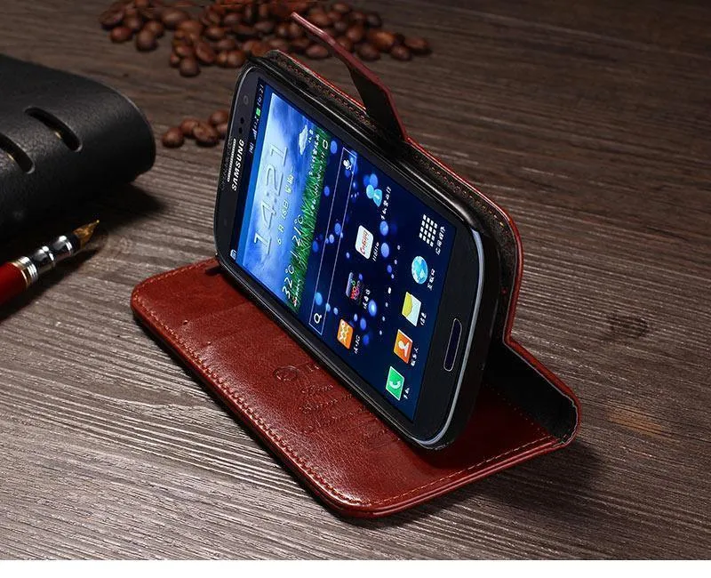 TOMKAS S3 Brieftasche PU Ledertasche Für Samsung Galaxy S3 i9300 Luxus Telefon Abdeckung Fällen KickStand Design mit Karte Halter