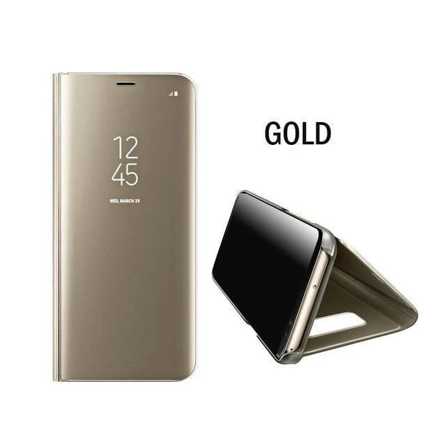 Smart Mirror Flip-Telefonhülle für Samsung Galaxy S9 S8 S7 S6 Edge Plus View Cover für Note 9 8 J5 J7 A5 A6 A7 A8 2017 2018 Hülle
