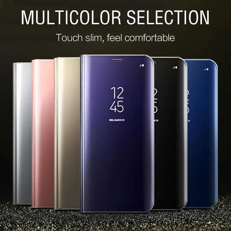 Smart Mirror Flip-Telefonhülle für Samsung Galaxy S9 S8 S7 S6 Edge Plus View Cover für Note 9 8 J5 J7 A5 A6 A7 A8 2017 2018 Hülle