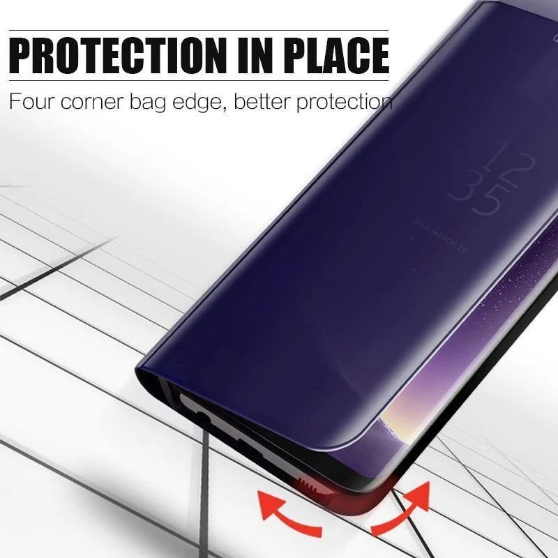 Smart Mirror Flip-Telefonhülle für Samsung Galaxy S9 S8 S7 S6 Edge Plus View Cover für Note 9 8 J5 J7 A5 A6 A7 A8 2017 2018 Hülle