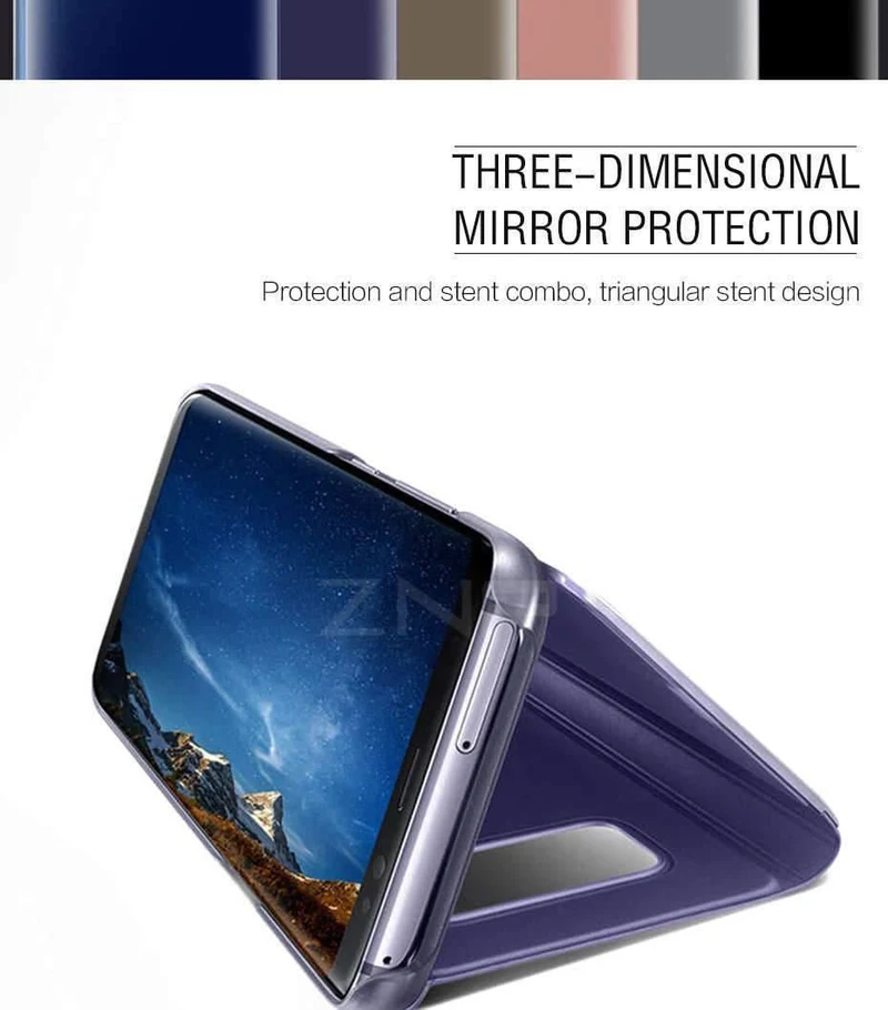 Smart Mirror Flip-Telefonhülle für Samsung Galaxy S9 S8 S7 S6 Edge Plus View Cover für Note 9 8 J5 J7 A5 A6 A7 A8 2017 2018 Hülle
