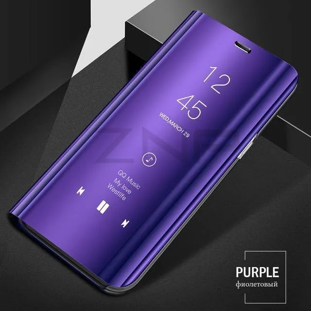 Smart Mirror Flip-Telefonhülle für Samsung Galaxy S9 S8 S7 S6 Edge Plus View Cover für Note 9 8 J5 J7 A5 A6 A7 A8 2017 2018 Hülle