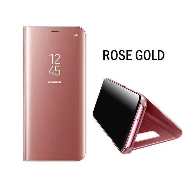 Smart Mirror Flip-Telefonhülle für Samsung Galaxy S9 S8 S7 S6 Edge Plus View Cover für Note 9 8 J5 J7 A5 A6 A7 A8 2017 2018 Hülle