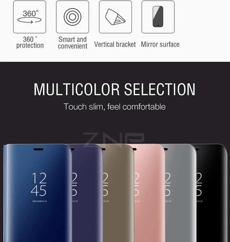 Smart Mirror Flip-Telefonhülle für Samsung Galaxy S9 S8 S7 S6 Edge Plus View Cover für Note 9 8 J5 J7 A5 A6 A7 A8 2017 2018 Hülle