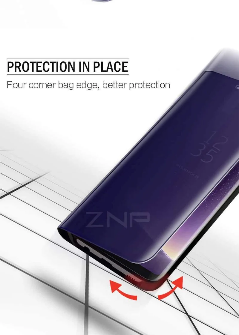 Smart Mirror Flip-Telefonhülle für Samsung Galaxy S9 S8 S7 S6 Edge Plus View Cover für Note 9 8 J5 J7 A5 A6 A7 A8 2017 2018 Hülle