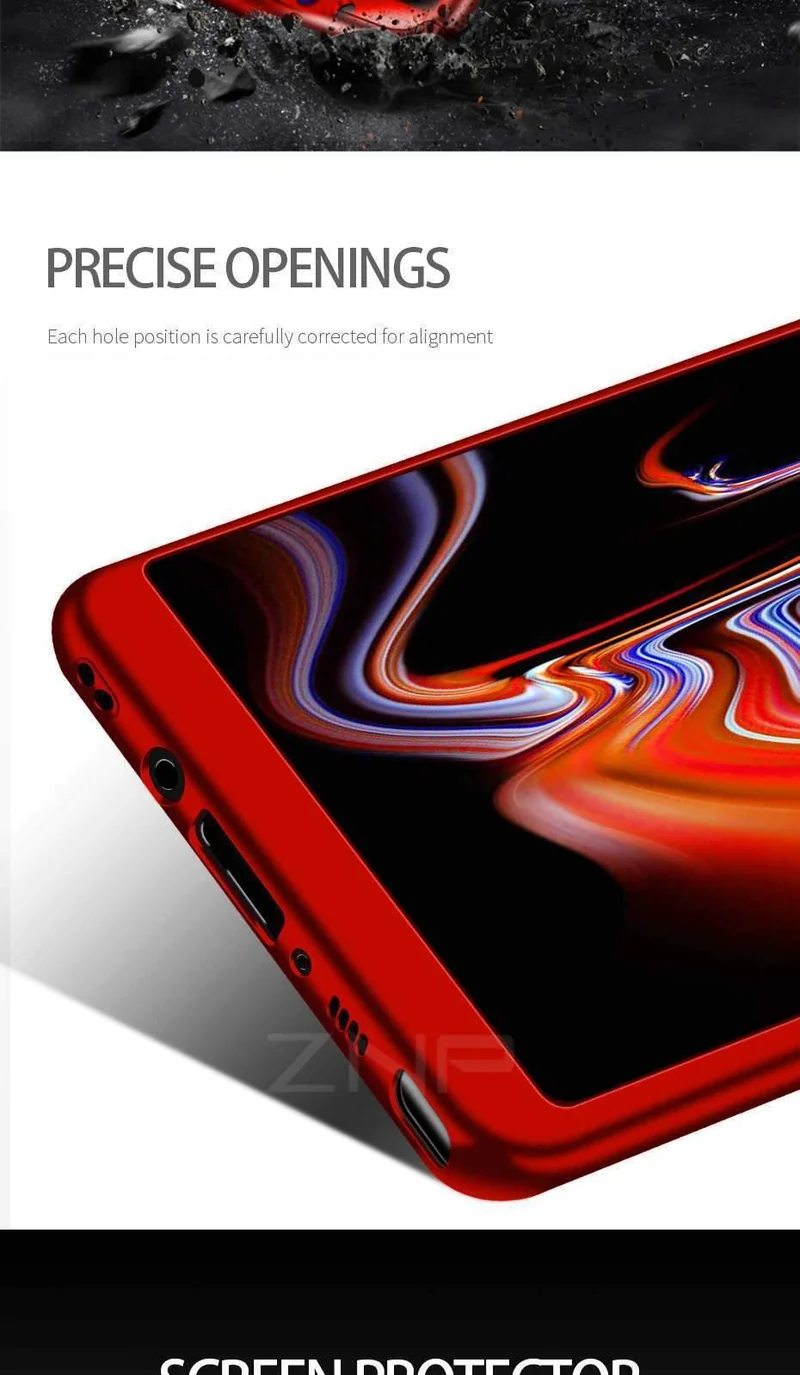 ZNP 360 Vollschutz-Telefonhülle für Samsung Galaxy Note 8 9 A3 A5 A7 Schutzhülle für Samsung S8 S9 Plus S7 Edge Note 9 8 Hüllen