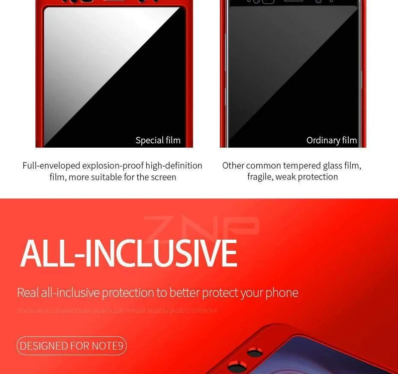 ZNP 360 Vollschutz-Telefonhülle für Samsung Galaxy Note 8 9 A3 A5 A7 Schutzhülle für Samsung S8 S9 Plus S7 Edge Note 9 8 Hüllen