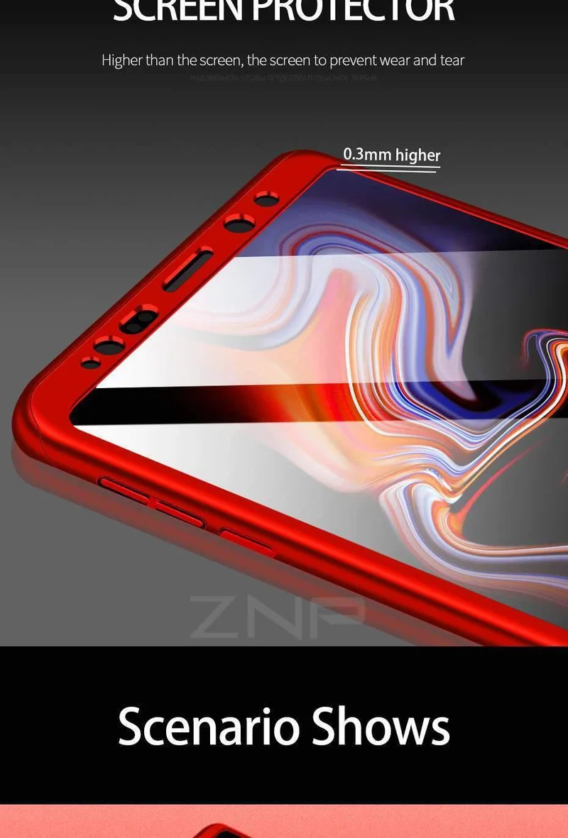 ZNP 360 Vollschutz-Telefonhülle für Samsung Galaxy Note 8 9 A3 A5 A7 Schutzhülle für Samsung S8 S9 Plus S7 Edge Note 9 8 Hüllen