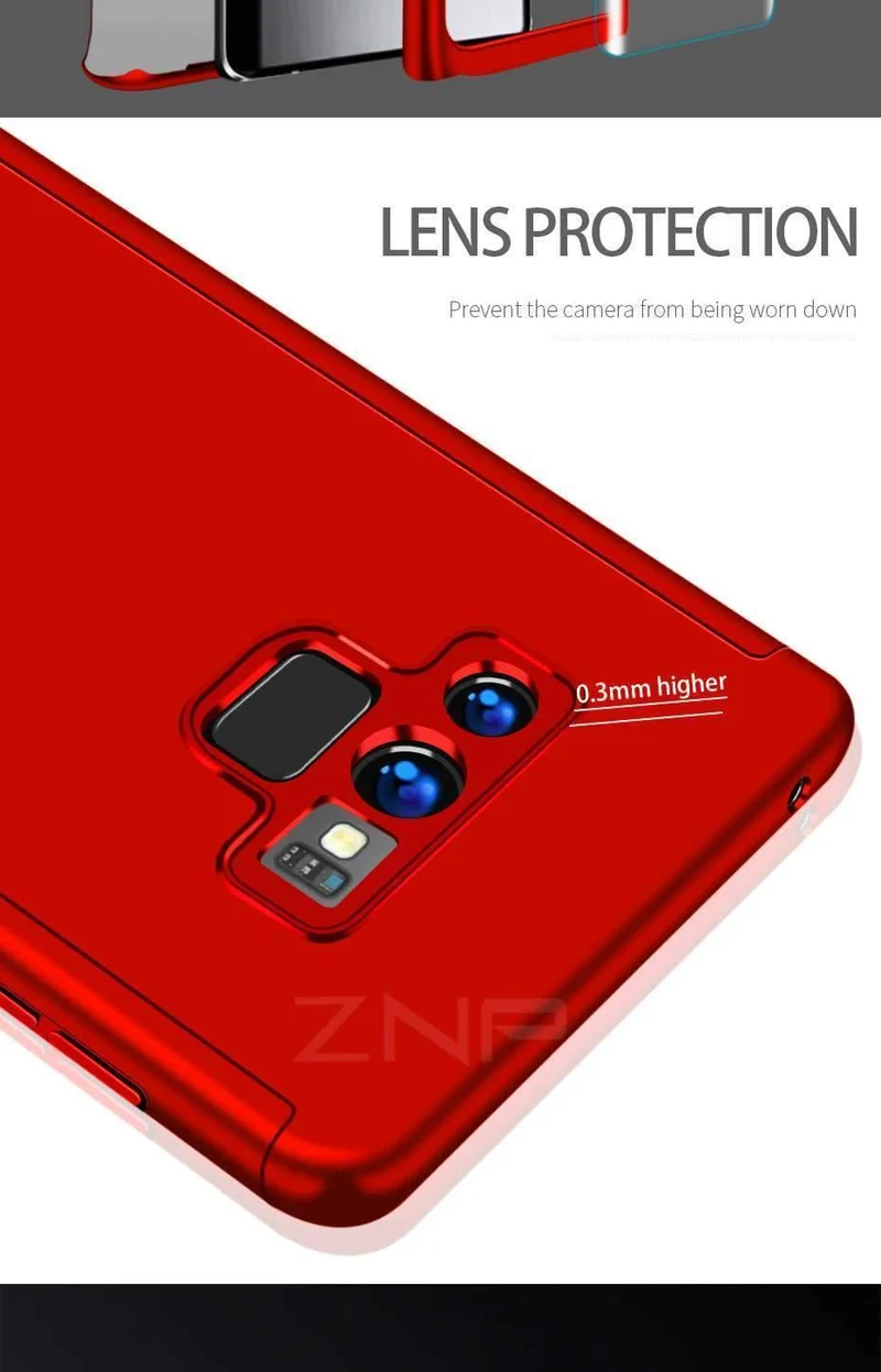ZNP 360 Vollschutz-Telefonhülle für Samsung Galaxy Note 8 9 A3 A5 A7 Schutzhülle für Samsung S8 S9 Plus S7 Edge Note 9 8 Hüllen