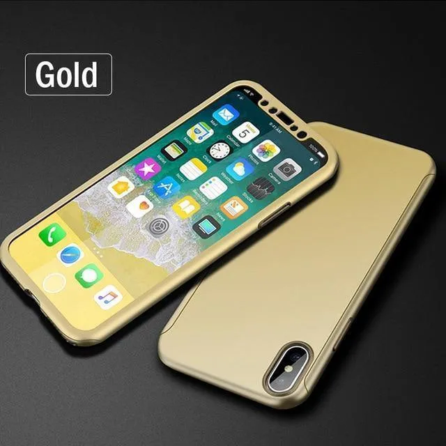 ZNP 360 Grad Stoßfeste Hülle für iPhone X XR XS Max 8 7 6 6s Plus Volle Abdeckung Telefonhülle für iPhone 6 6s 7 8 Hüllen mit Glas