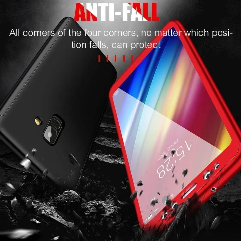 ZNP Luxus 360-Grad-Schutzhülle für Samsung Galaxy A3 A5 A7 2017 2016, Hülle mit Glas-Hartschalen-Telefonabdeckung für Samsung J5 J7 A3 A5 A7 Hülle