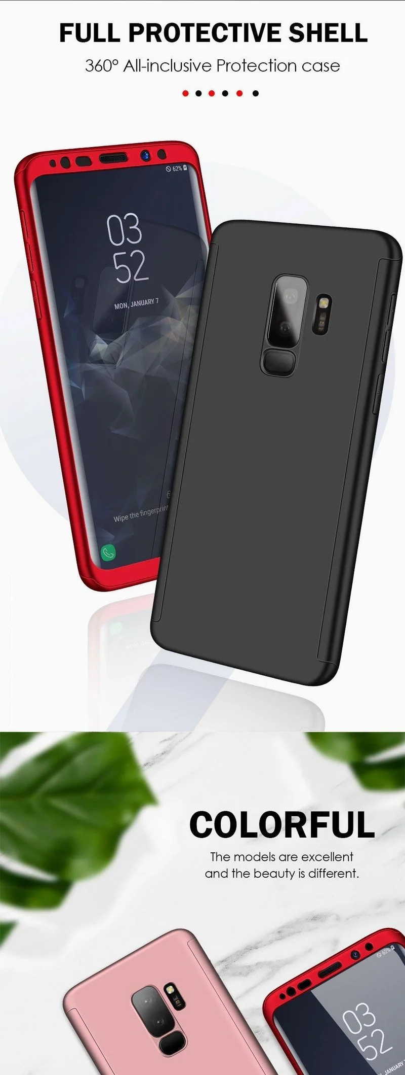 ZNP Shockproof 360 Degree Cases For Samsung Galaxy Note 9 8 S9 S8 S10 Plus Case Phone Cover For Samsung S7 Edge S9 S8 S10 Case