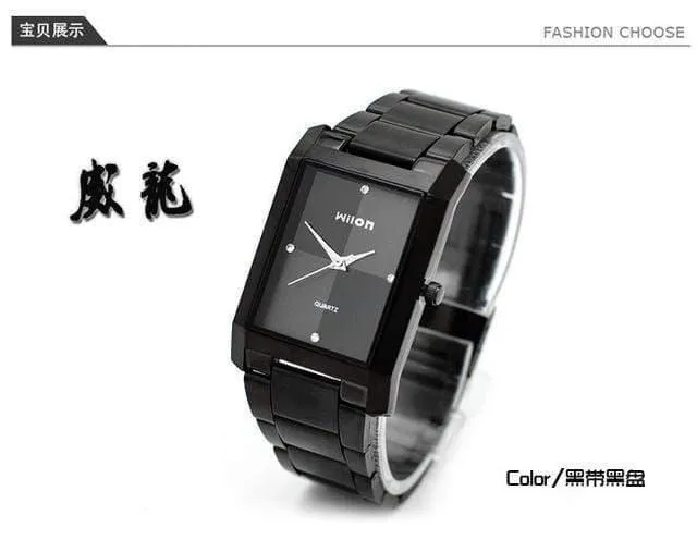 Armbanduhren 100% Original Wilon Square Quarzuhr Herrenuhr Mode Frauen Form Diamant Business Liebhaber Uhr