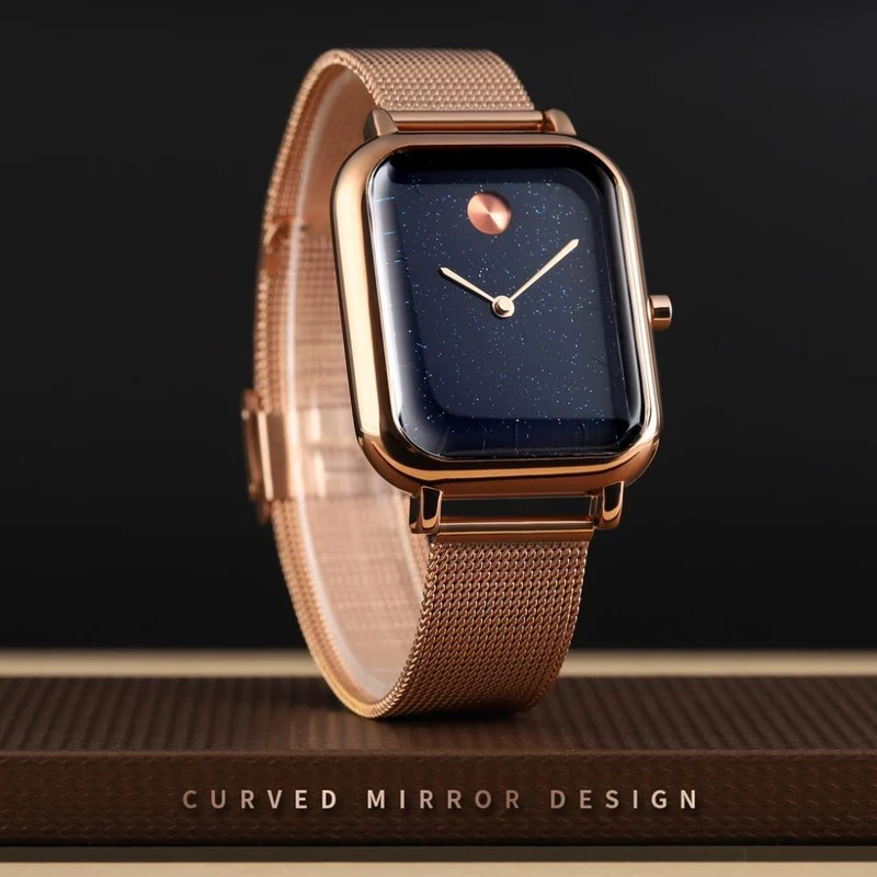 Luxus Liebhaber Uhren Quarz Kleid Frauen Männer Uhr Paare Armbanduhr Splitter Mesh Edelstahl Uhren Hombre 9187
