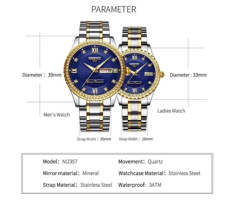 Paar Uhr Herren Uhren Top Marke Luxus Quarzuhr Frauen Uhr Damen Kleid Armbanduhr Mode Lässig Liebhaber Uhr