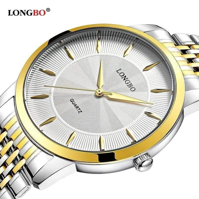 Quarzuhr Liebhaber Uhren Frauen Männer Paar Analoge Uhren Stahl Armbanduhren Mode Casual Uhren Gold 1/Stück 80283