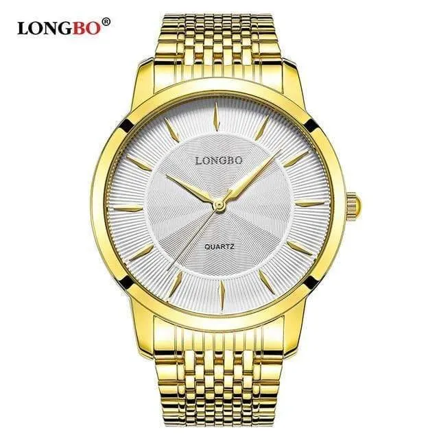 Quarzuhr Liebhaber Uhren Frauen Männer Paar Analoge Uhren Stahl Armbanduhren Mode Casual Uhren Gold 1/Stück 80283