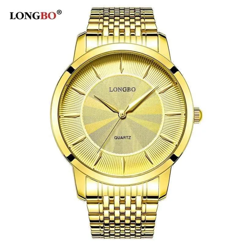 Quarzuhr Liebhaber Uhren Frauen Männer Paar Analoge Uhren Stahl Armbanduhren Mode Casual Uhren Gold 1/Stück 80283