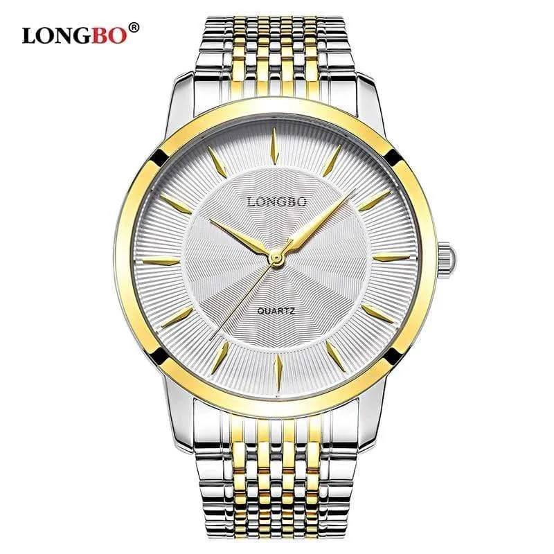 Quarzuhr Liebhaber Uhren Frauen Männer Paar Analoge Uhren Stahl Armbanduhren Mode Casual Uhren Gold 1/Stück 80283