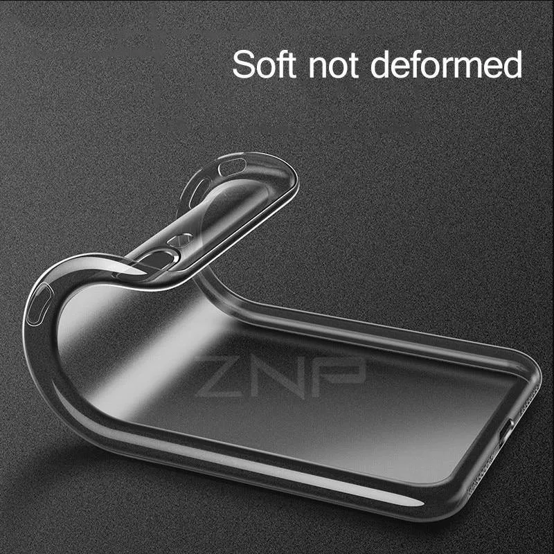 ZNP Ultradünne, weiche, transparente TPU-Hülle für iPhone 8 7 Plus, durchsichtige Silikon-Vollabdeckung für iPhone 7 Plus 8, Telefonhülle Capa Coque