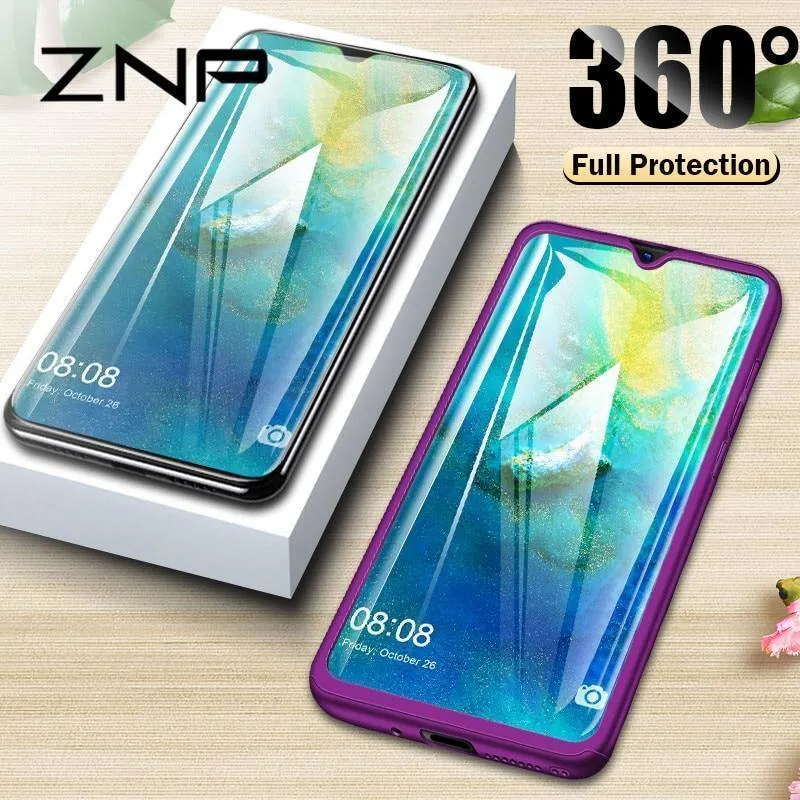 ZNP 360 Volle Abdeckung Telefon Fall Für Huawei P9 P20 Lite P10 Plus Fall Abdeckung Für Huawei P Smart Mate 20 10 Lite Pro Fälle Mit Glas