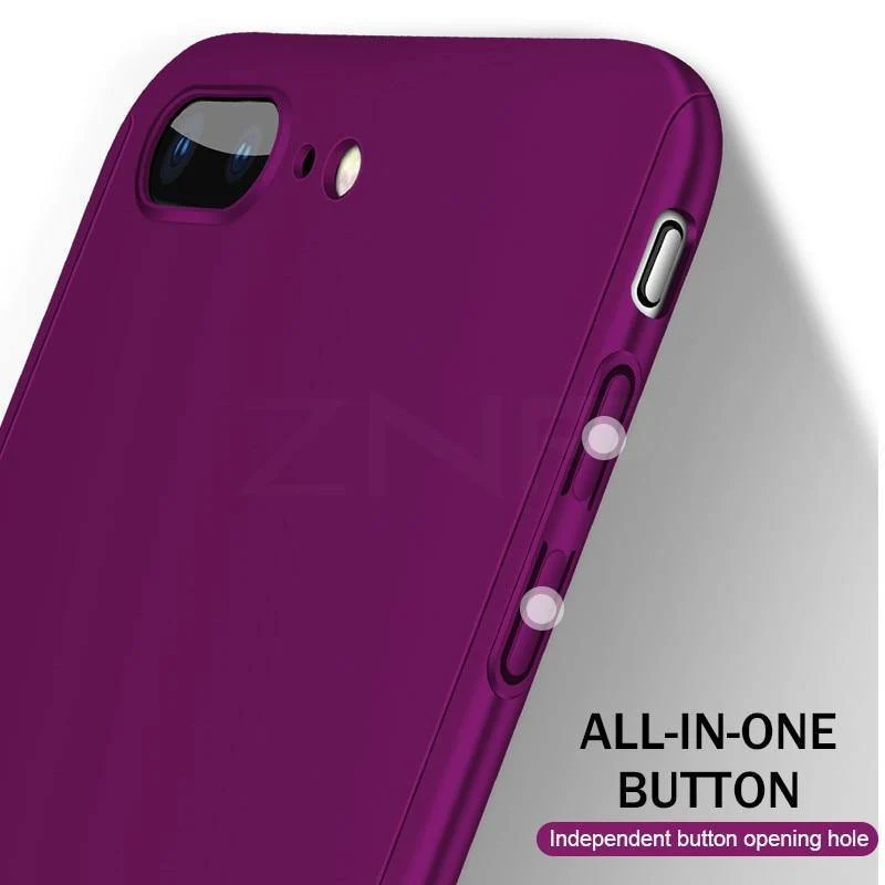 ZNP 360 Volle Schutzhülle Für iPhone 8 7 Plus 6 6s Fall 5 5S SE X 10 Volle Abdeckung Für iPhone XR Xs Max X Fällen Mit Glas