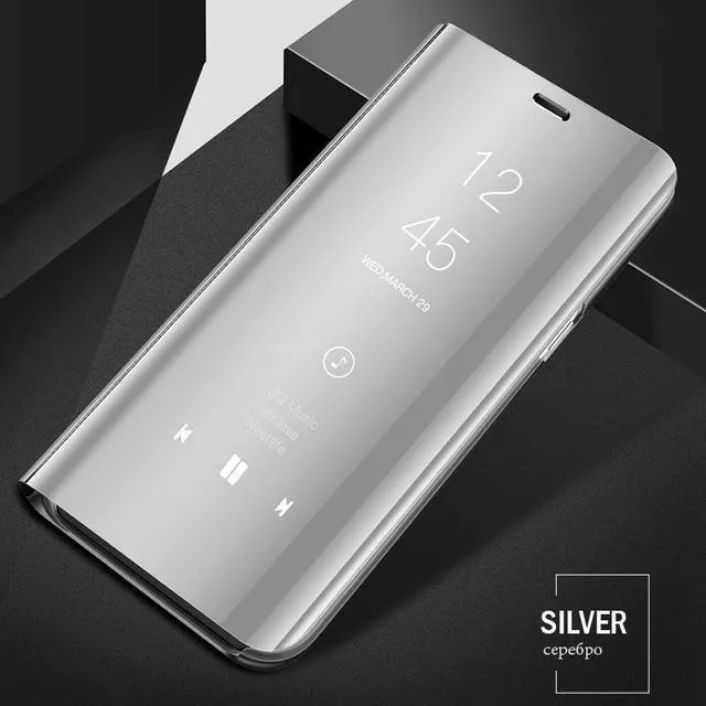 ZNP Smart Mirror Flip-Telefonhülle für Samsung Galaxy S9 S8 S7 S6 Edge Plus A3 A5 A7 J3 J5 J7 2017 Clear View Cover J6 A6 A8 Hüllen