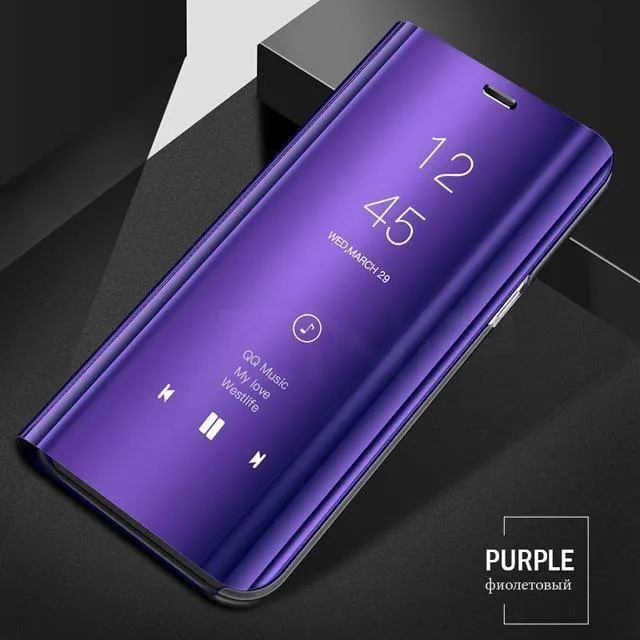 ZNP Smart Mirror Flip-Telefonhülle für Samsung Galaxy S9 S8 S7 S6 Edge Plus A3 A5 A7 J3 J5 J7 2017 Clear View Cover J6 A6 A8 Hüllen