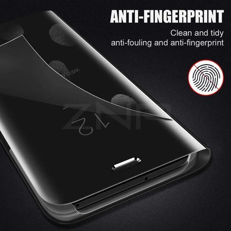 ZNP Smart Mirror Flip-Telefonhülle für Samsung Galaxy S9 S8 S7 S6 Edge Plus A3 A5 A7 J3 J5 J7 2017 Clear View Cover J6 A6 A8 Hüllen