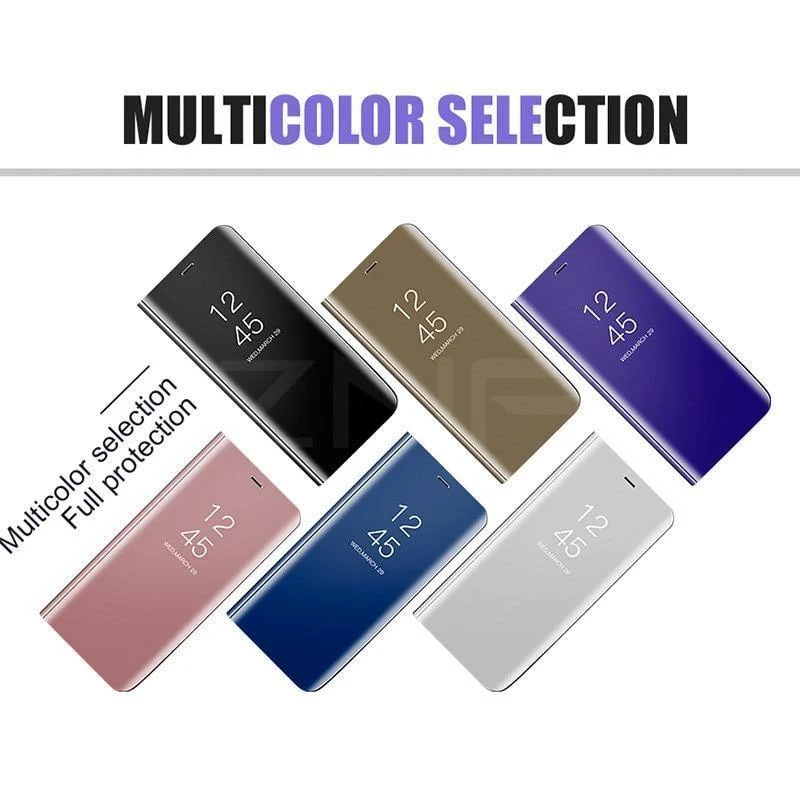 ZNP Smart Mirror Flip-Telefonhülle für Samsung Galaxy S9 S8 S7 S6 Edge Plus A3 A5 A7 J3 J5 J7 2017 Clear View Cover J6 A6 A8 Hüllen