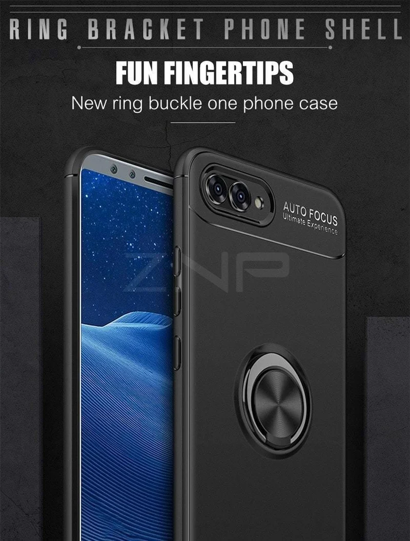 ZNP Luxuriöse magnetische Ringständer-Abdeckung für Huawei Nova 2 2s 3 3i Telefonhülle für Honor Play für Honor 10 Lite 8X Max Shell Cases