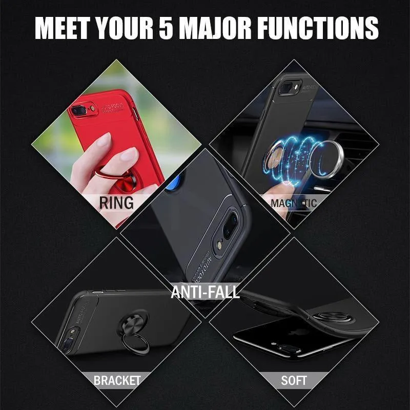 ZNP Luxuriöse magnetische Ringständer-Abdeckung für Huawei Nova 2 2s 3 3i Telefonhülle für Honor Play für Honor 10 Lite 8X Max Shell Cases