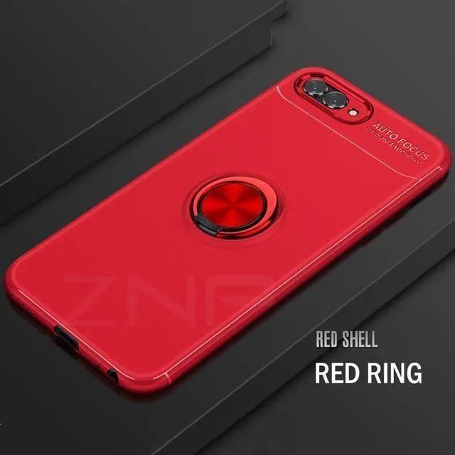 ZNP Luxuriöse magnetische Ringständer-Abdeckung für Huawei Nova 2 2s 3 3i Telefonhülle für Honor Play für Honor 10 Lite 8X Max Shell Cases