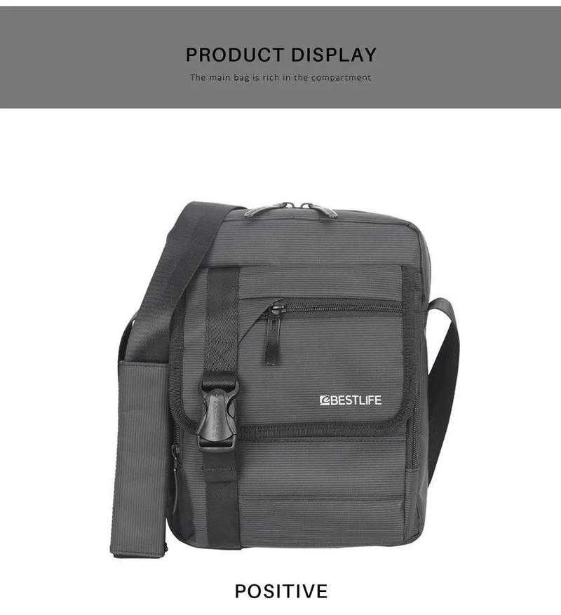 Herren Schulter Messenger Bag 10.2 "Business Aktentasche Crossbody Messenger Bags Multifunktions Herren Nylon Umhängetasche
