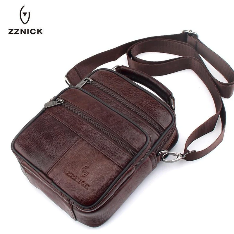 Echtes Rindsleder Umhängetasche Kleine Messenger Bags Männer Reise Umhängetasche Handtaschen Neue Mode Männer Tasche Klappe