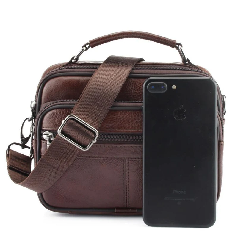 Echtes Rindsleder Umhängetasche Kleine Messenger Bags Männer Reise Umhängetasche Handtaschen Neue Mode Männer Tasche Klappe