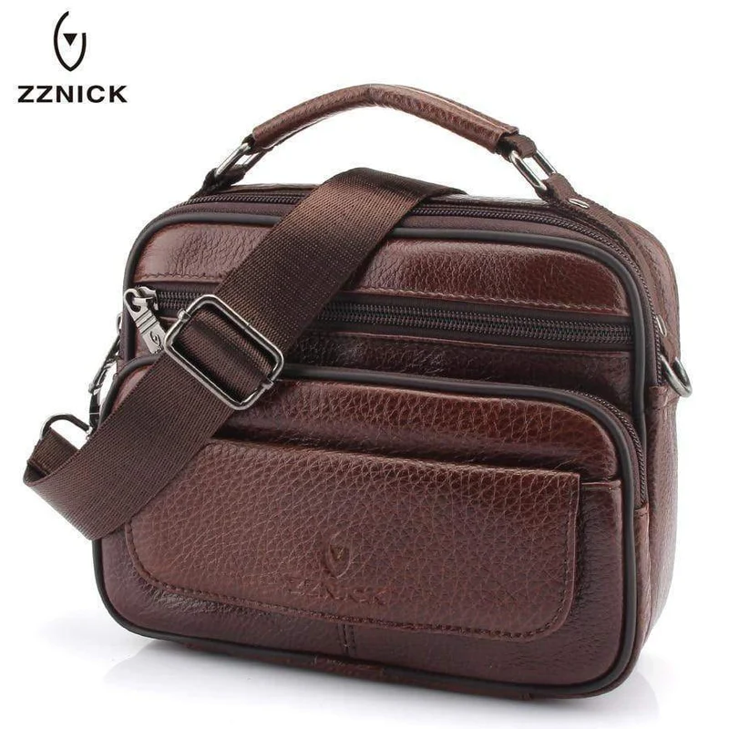 Echtes Rindsleder Umhängetasche Kleine Messenger Bags Männer Reise Umhängetasche Handtaschen Neue Mode Männer Tasche Klappe