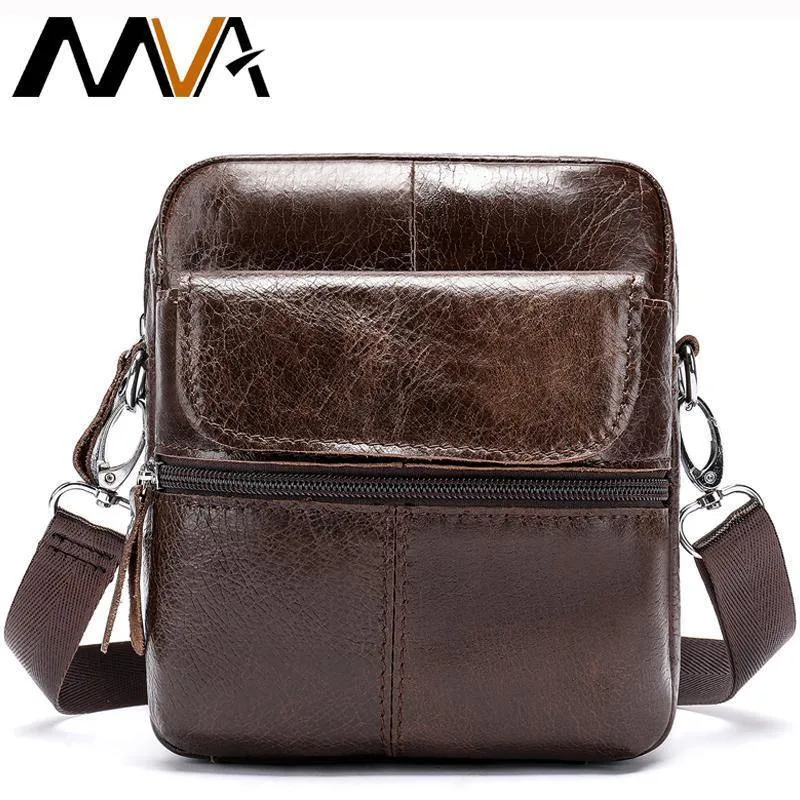 Herrentasche Echtes Leder Umhängetaschen für Männer Kleine Umhängetasche Leder Casual Herren Umhängetaschen Männliche Klappe 8628