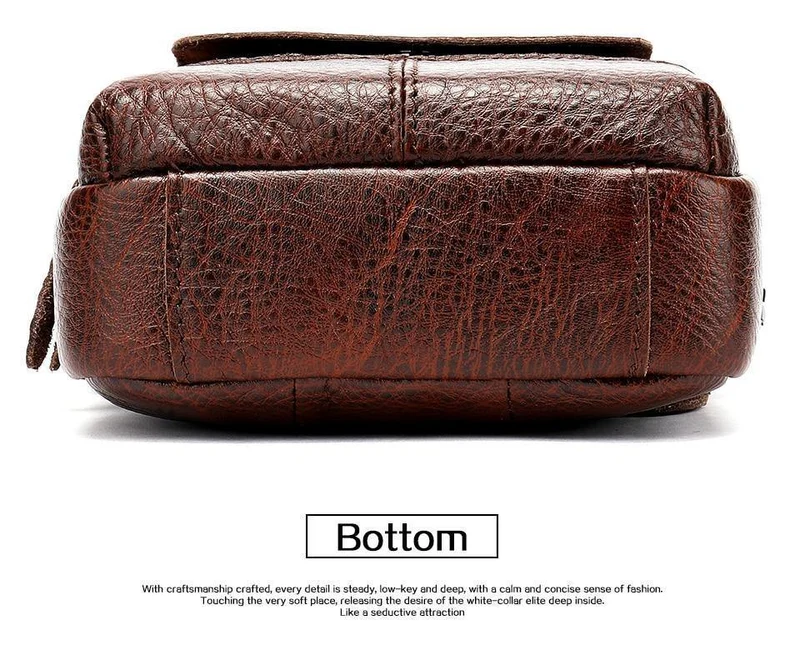 Herrentasche Echtes Leder Umhängetaschen für Männer Kleine Umhängetasche Leder Casual Herren Umhängetaschen Männliche Klappe 8628