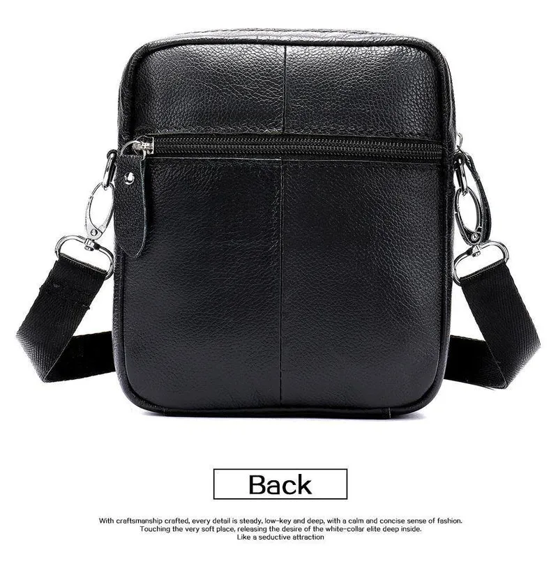 Herrentasche Echtes Leder Umhängetaschen für Männer Kleine Umhängetasche Leder Casual Herren Umhängetaschen Männliche Klappe 8628