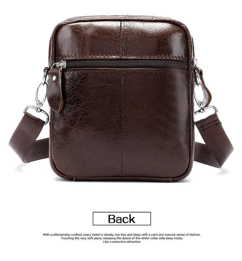 Herrentasche Echtes Leder Umhängetaschen für Männer Kleine Umhängetasche Leder Casual Herren Umhängetaschen Männliche Klappe 8628