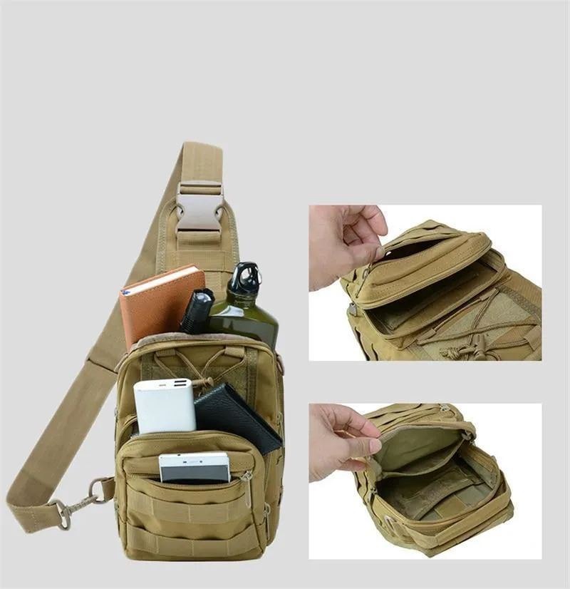 Männer Frauen Militär Tasche Taktische Brust Taschen Unisex Mode Camouflage Handtaschen Coole Camping Wandern Reise Schulter Taschen